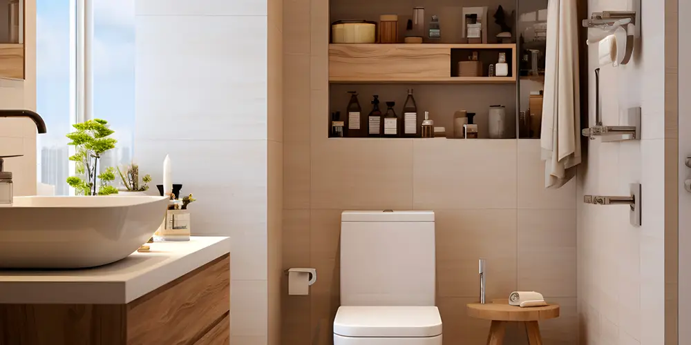 estanteria obra baño