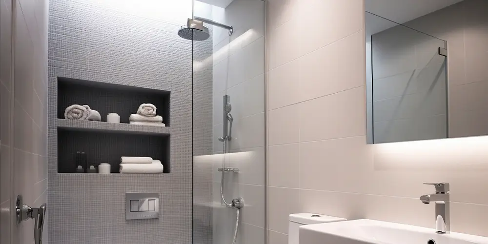 estanteria de obra baño