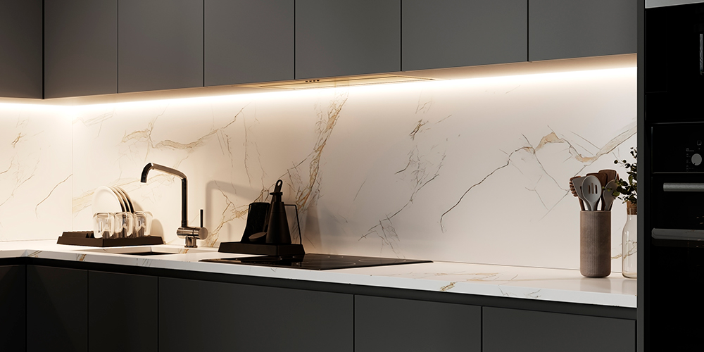 frontal de cocina de piedra