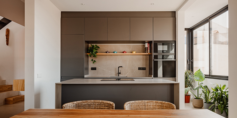 cocina frontal encimera
